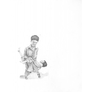 Farhan Jaffery, 11 x 15 Inch, Pencil on Paper, Figurative Painting, AC-FHJ-012